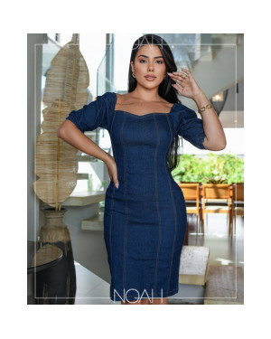 Vestido Jeans Tubinho | Moda Evangelica