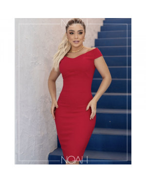 Vestido Tubinho ombro a ombro | Moda Evangelica