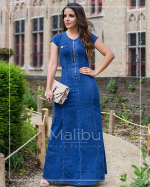 Malibu moda evangelica vestido hot sale celeste