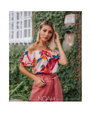 Blusinha ciganinha estampa floral | Moda Evangelica