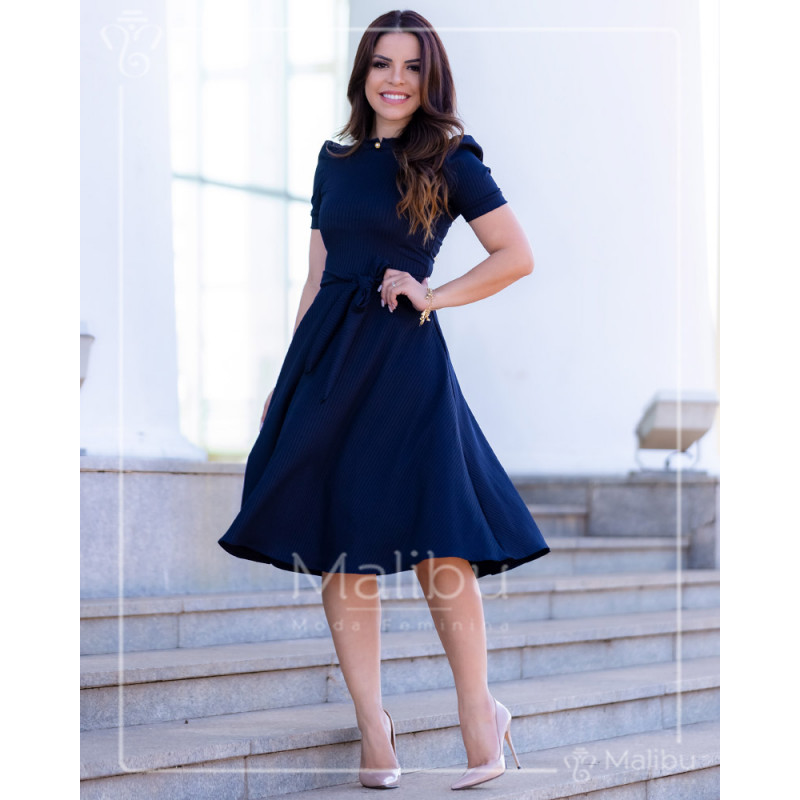 Vestido gode deals azul marinho